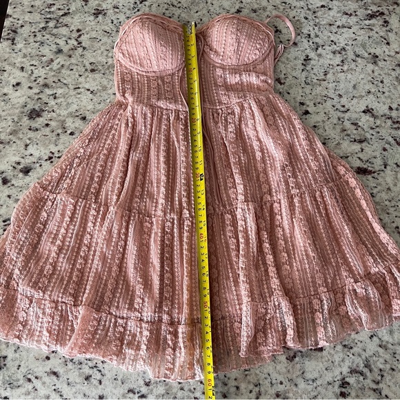 Rue21 Mauve Pink Lace Dress Size XXS Women’s Juniors 12-16 Adjustable Mini - Picture 7 of 7